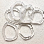 【6個】変形アクリルマットクリアパーツ