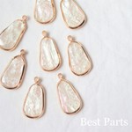 4pcs シェルデザインチャーム ゴールド