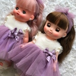 【在庫あり】パープルチュールワンピース♡メルちゃん ソランちゃん 服
