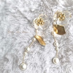 一輪ロングピアス/イヤリング