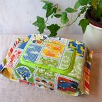 【再販】bitatto付き　ウェットティッシュ/お尻拭きポーチ（東欧切手風）