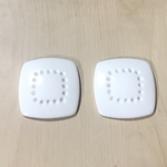VINTAGE WHITE SQUARE DESIGN CABOCHONS