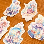 《一点物》水色の女の子✾フレークマスキングシール