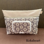 再再・・販☆おむつ&おしりふきケース☆北欧風☆花☆オムツポーチ☆ノーマルビタット