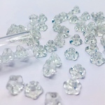 15個チェコビーズ クリアベルフラワー6×8ｍｍ　