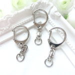 5個セット☆ニッケル キーホルダー金具　バックチャーム金具