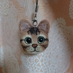 羊毛フェルト キジトラ猫ちゃんストラップ