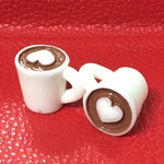 2個 コーヒー 珈琲 ドリンク 飲料 マグカップ ミニチュア カスタム ドール用品 ドールハウス