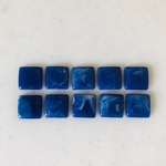 Blue White Marble Square Cabochons
