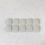 Clear Grey Square Cabochons