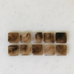 Grey Brown Marble Square Cabochons