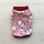 【秋冬】あったか裏起毛☆パンダと雪だるまのタンクトップ