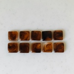 Clear Brown Marble Square Cabochons