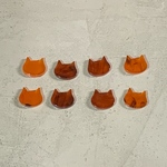 べっ甲ニャンコカボション 8pieces