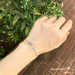 ステンレス製 インフィニティブレスレット 2面カット喜平チェーン 幅2.3mm