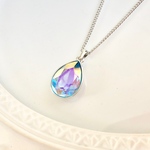レア Swarovski 変わるカラー アクアマリントランスミッション雫のネックレス