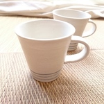 細身マグカップ～そら色横ライン～