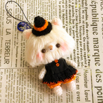 あみぐるみ　ハロウィンねこさんストラップ