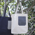 【SALE】キャンバストート／レザーポケット（キナリ）