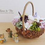 【1点もの】[リングピロー] フラワーウェディング　-Elegant basket-