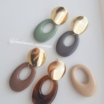 ポストピアス☆　メタル &  オーバルリングピアス