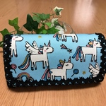 長財布・通帳入 ユニコーン   ブルー