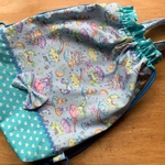 ★体操着袋＊レインボーユニコーンが可愛い☆ブルー③★