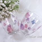 ローズペタルのペアグラス