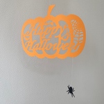 Happyhalloweenモビール(オレンジ)