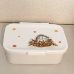 受注作成 はりねずみお掃除シートケース ハリネズミウェットシートボックス