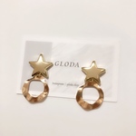 ゴールドスターピアス イヤリング 樹脂 星ピアス