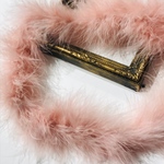 ✳︎48cm✳︎ マラボー marabou フェザー   アンティーク ピンク