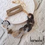 【特別価格！1400円→1200円】プラチェーン＆レザーパーツブレスレット【在庫有】