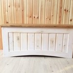 ベンチ兼収納BOX　ワイド90㎝ ホワイト