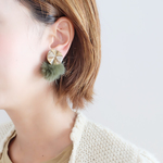 【2点のみ】【 chimie vintage-930】ヴィンテージボタンとミンクファージュエリー