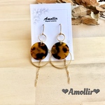 ❤︎べっこうプレート×ゴールドフープピアス