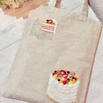 Cafe-sweets☆羊毛刺繍トート〜フルーツデコレーションケーキ🎂🍰 