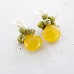 14KGF honey jade serpentine pierce[kgf0718]