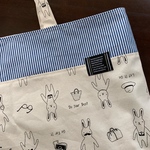 ありそうでなかった 学校机引き出し用バッグ 高学年にも モノトーン調 おしゃれうさぎ　ラスト１枚