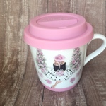 i-koto様専用☆girl×スイーツのシリコン蓋つきマグカップ 名入れ可！