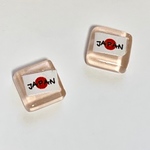 ターコイズ風の樹脂ミニピアス