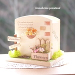 【受注制作】手作りペンスタンドのミニチュアガーデン Flower Box編