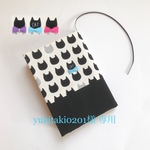 yukitaki0201様専用/送料無料＊色が選べるリボンがついたねこのブックカバー黒 文庫本・児童文庫少年少女コミック