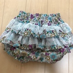 1点限り＊花柄コーデュロイとチュールのかぼちゃパンツ＊