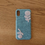 *受注製作*ミナペルホネン*ボヌール*グリーン*mina perhonen*iPhoneケース*iPhoneカバー*スマホケース*スマホカバー