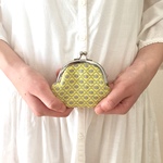 こぎん刺しがま口(檸檬)