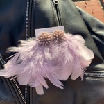 purple beads feather