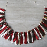 gold ribbonガーランド  red&brown