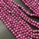 ルビー 3mm 原石カット 連売り ブレスレット2本分 