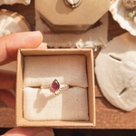 14号【サイズ調整不可】《silver925》pink tourmaline ring＊